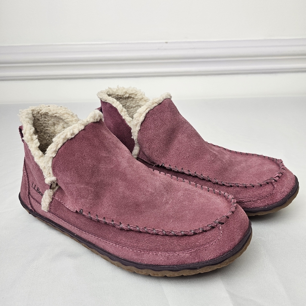 L.L. Bean Mountain Pink Slippers Moc Boot -Women's Size 11
